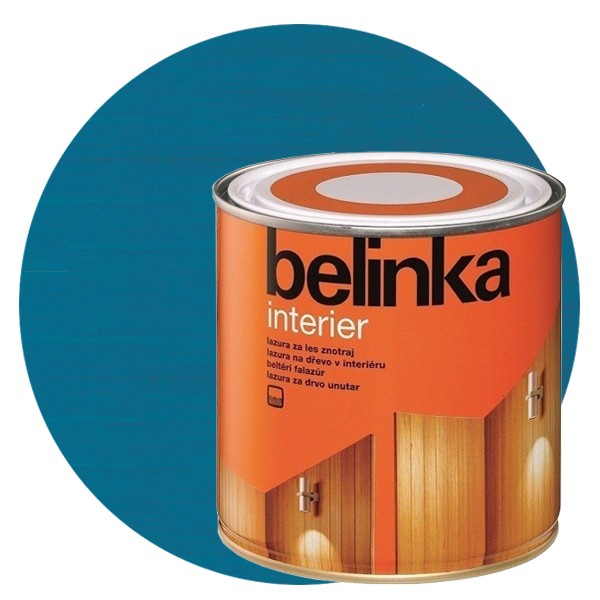

Пропитка для древесины Belinka Interier № 72 Санториново-синий 0.75 л