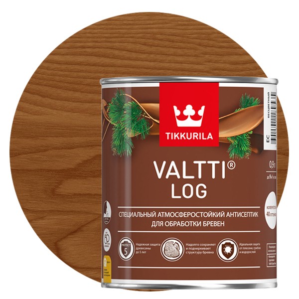 Купить Антисептик Tikkurila Valtti Log тик 0.9 л