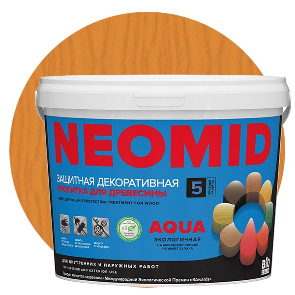 Купить Пропитка для древесины Neomid Bio Color Aqua Светлый Дуб 2.3 л