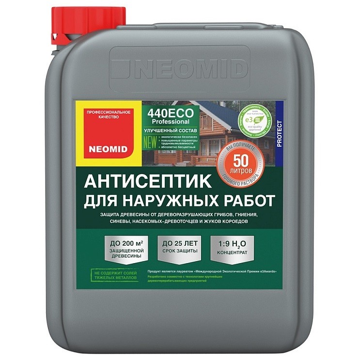 

Антисептик для наружных работ Neomid 440 Eco 5 л, Бесцветный