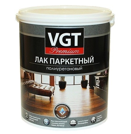 

Лак полиуретановый паркетный VGT Премиум глянцевый 9 л, Бесцветный