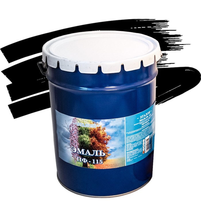 

Эмаль Эталон ПФ-115 черная 20 кг, Черный