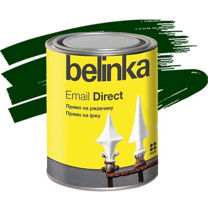 Эмаль антикоррозионная по ржавчине Belinka Email Direct зеленая 075 л 875₽