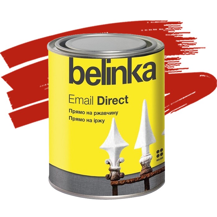 Эмаль антикоррозионная по ржавчине Belinka Email Direct красная 075 л 959₽