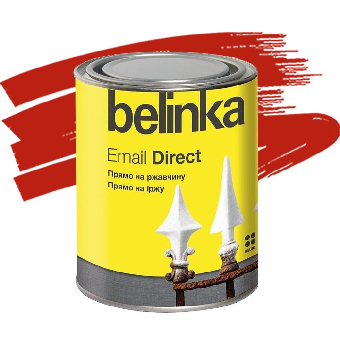

Эмаль антикоррозионная по ржавчине Belinka Email Direct красная 2.5 л, Красный