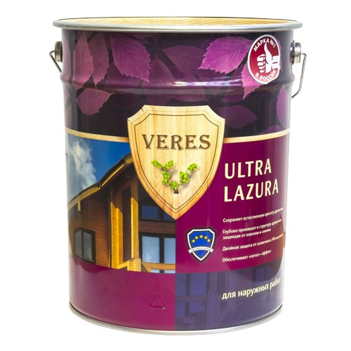 Купить Пропитка для древесины Veres Ultra Lazura № 1 Бесцветная 20 л