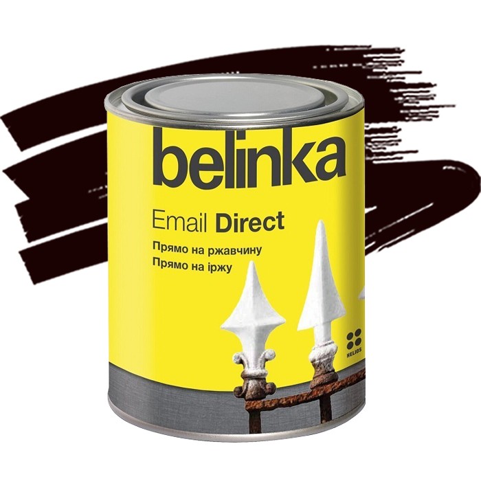 Эмаль антикоррозионная по ржавчине Belinka Email Direct коричневая 075 л 917₽