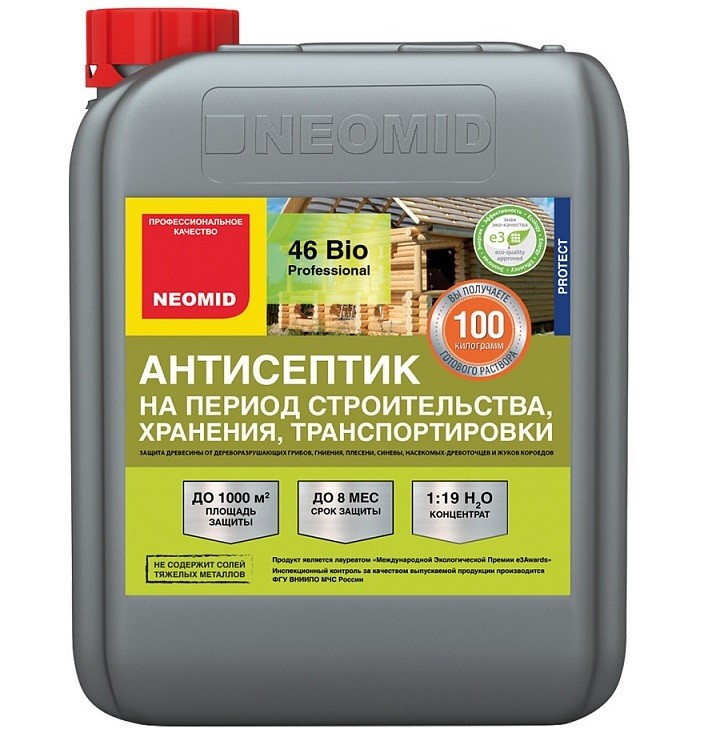 

Антисептик на период строительтва Neomid 46 Bio 5 л, Бесцветный