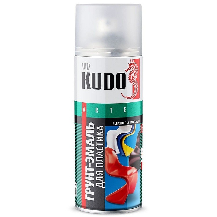 Купить Грунт-эмаль для пластика Kudo KU-6003 белая 520 мл
