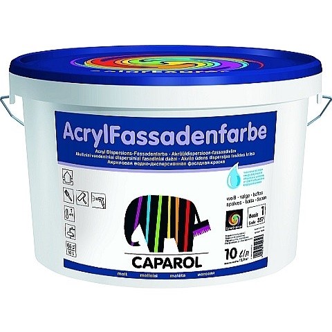 

Краска фасадная Caparol AcrylFassadenfarbe BAS 1 белая 10 л, Белый