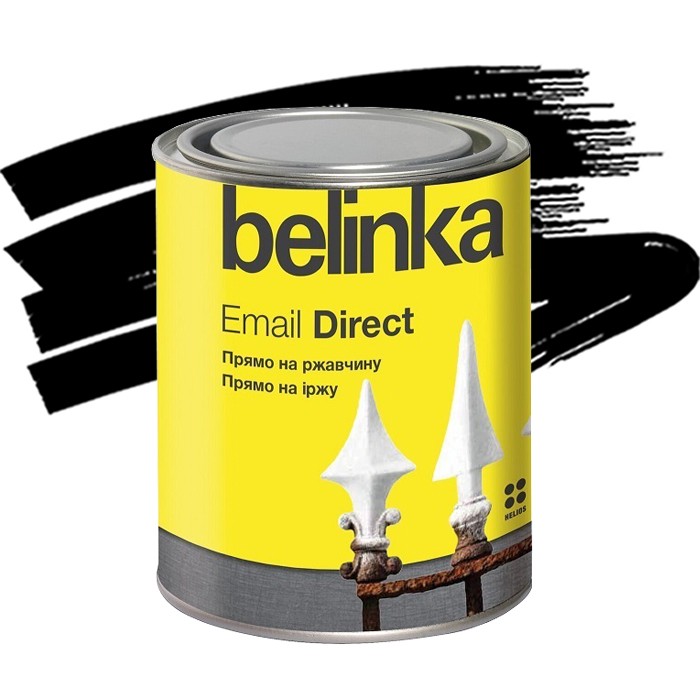 Эмаль антикоррозионная по ржавчине Belinka Email Direct черная 0.75 л