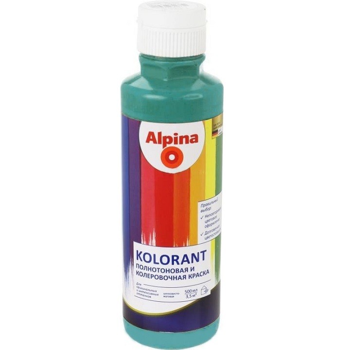 Колер-краска Alpina Kolorant Grun зеленая 0.5 л