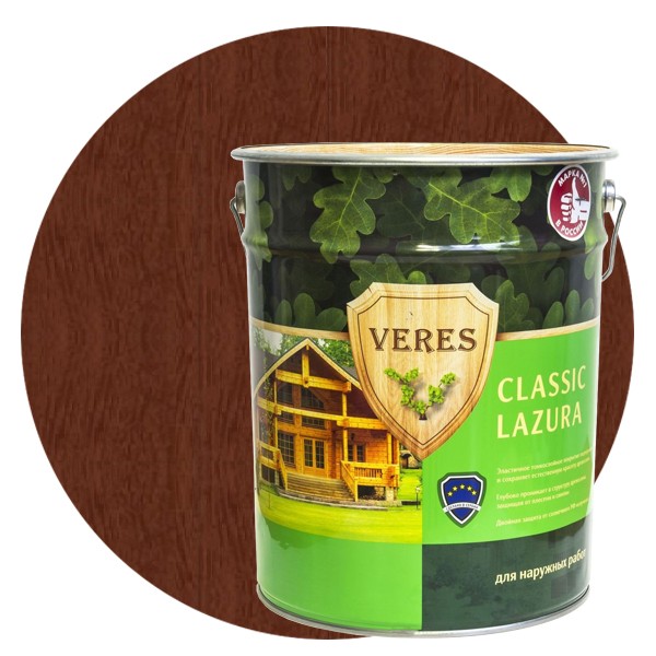 Купить Пропитка для древесины Veres Classic Lazura № 3 Тик 20 л