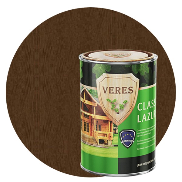 Купить Пропитка для древесины Veres Classic Lazura № 4 Орех 0.9 л