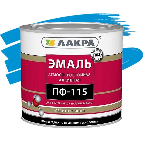 

Эмаль Лакра ПФ-115 голубая 2 кг, Голубой