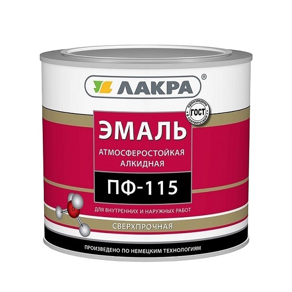 

Эмаль Лакра ПФ-115 белая матовая 2 кг, Белый