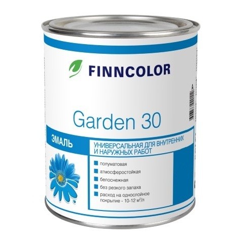 Купить Эмаль алкидная Finncolor Garden 30 полуматовая база C 2.7 л