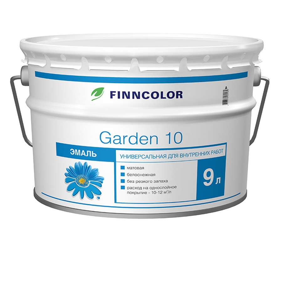 Эмаль алкидная Finncolor Garden 10 матовая база A 9 л