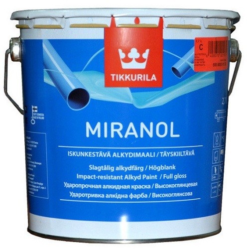 Купить Эмаль алкидная Tikkurila Miranol высокоглянцевая база C 2.7 л
