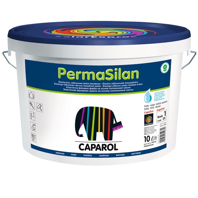Купить Краска фасадная Caparol Permasilan BAS 1 белая 10 л