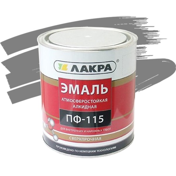 

Эмаль Лакра ПФ-115 серая 2 кг, Серый