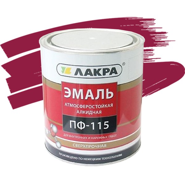 

Эмаль Лакра ПФ-115 вишневая 1 кг, Красный