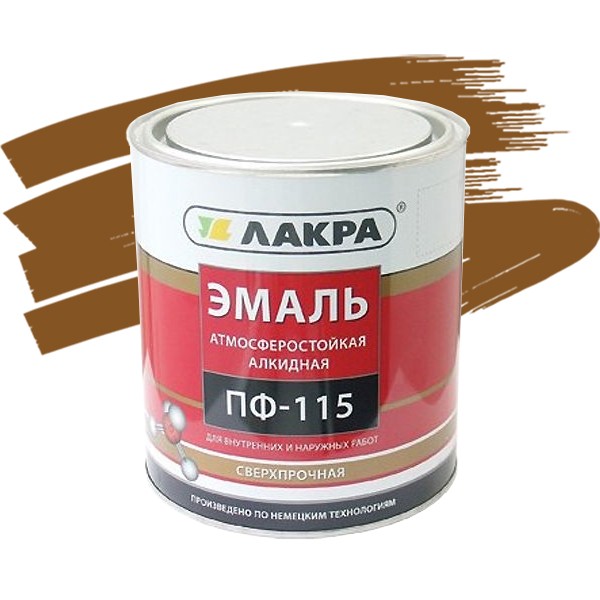 

Эмаль Лакра ПФ-115 коричневая 2 кг, Коричневый