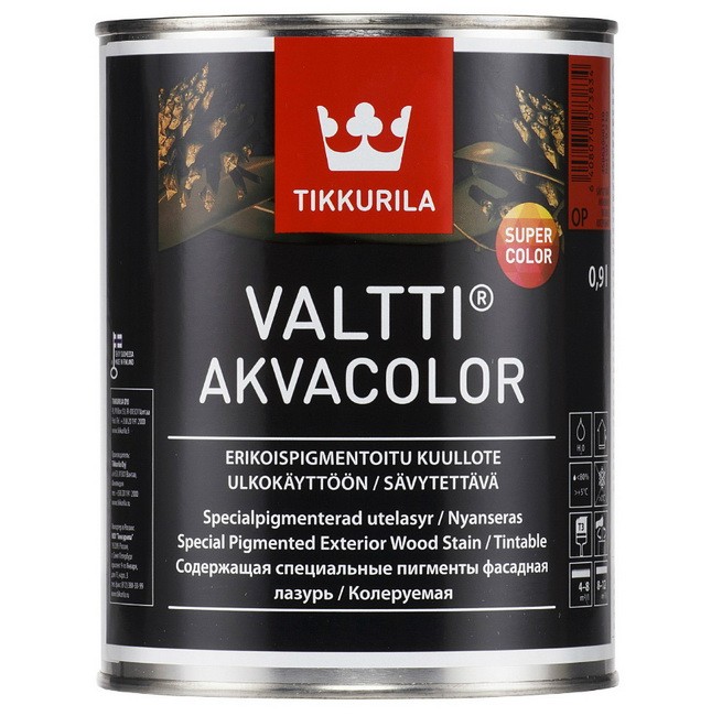 

Антисептик Tikkurila Valtti Akvacolor EP 0.9 л, Неокрашенный