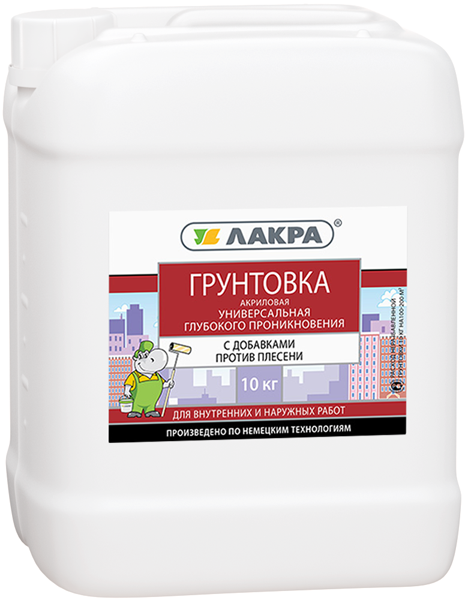 

Лакра, 4 кг, Грунтовка универсальная с добавками против плесени
