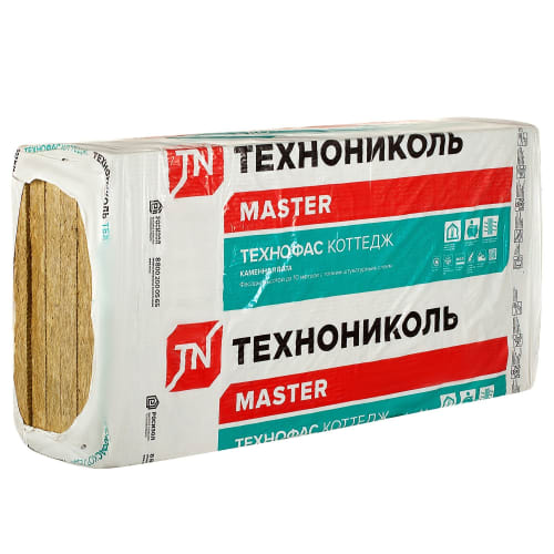 

Каменная вата Технониколь ТехноФас Коттедж 50 мм, 4.32 м² (6 шт