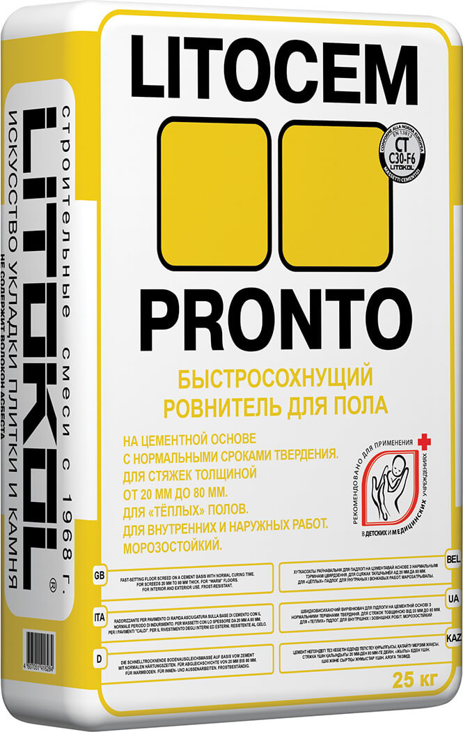 Litokol Litocem Pronto 25 кг, ровнитель для пола