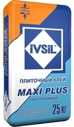 

Ivsil Maxi Plus, 25 кг, Клей для плитки толстослойный