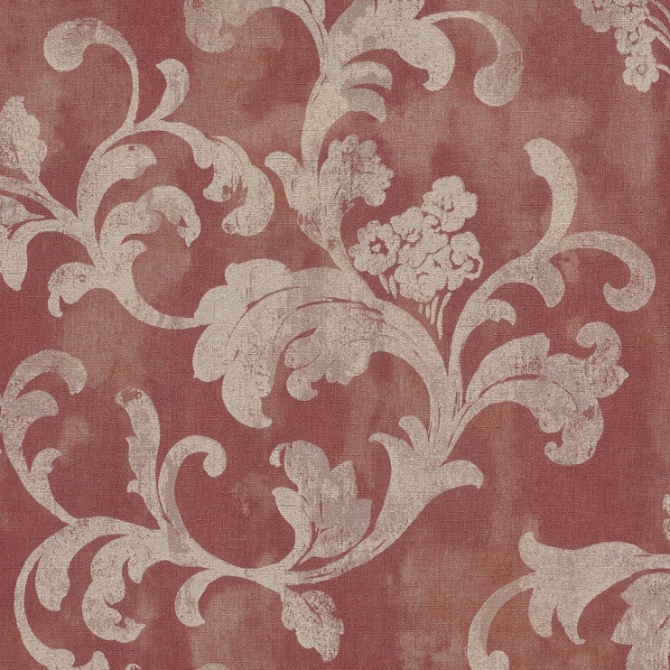 

Обои виниловые на флизелиновой основе Rasch Florentine ll 455366, Красный