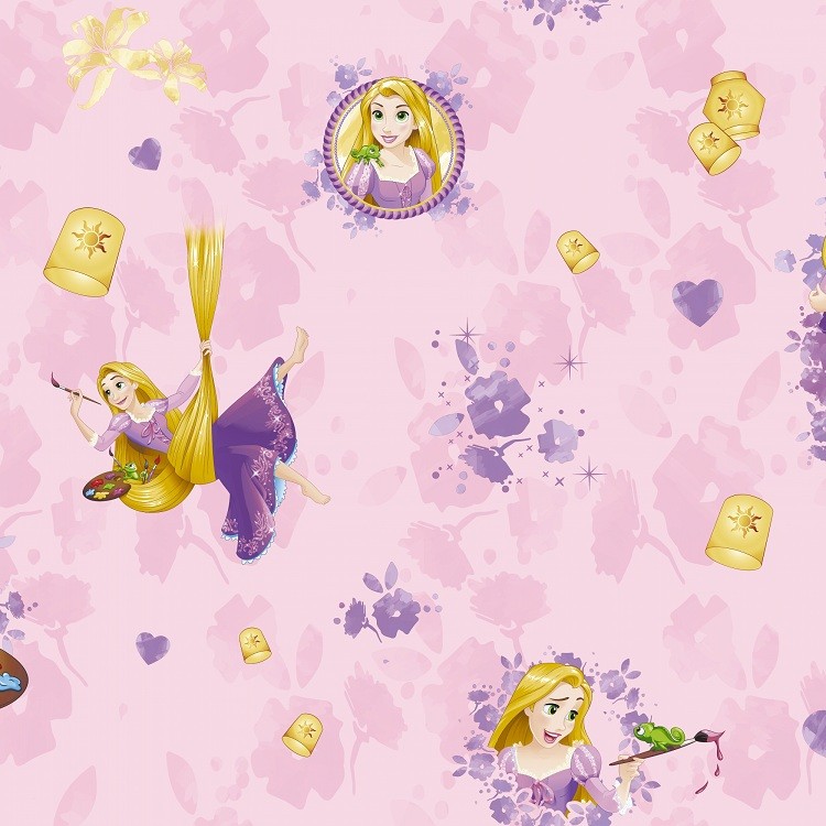 

Обои виниловые на флизелиновой основе Erismann Disney Rapunzel E-D-003B, Розовый