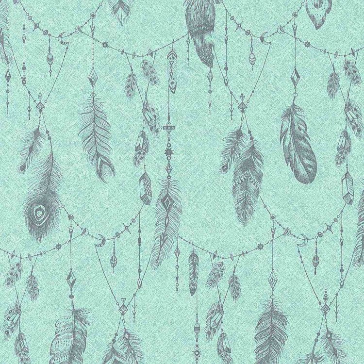 

Обои виниловые на флизелиновой основе AS Creation Boho Love 36465-2, Бирюзовый