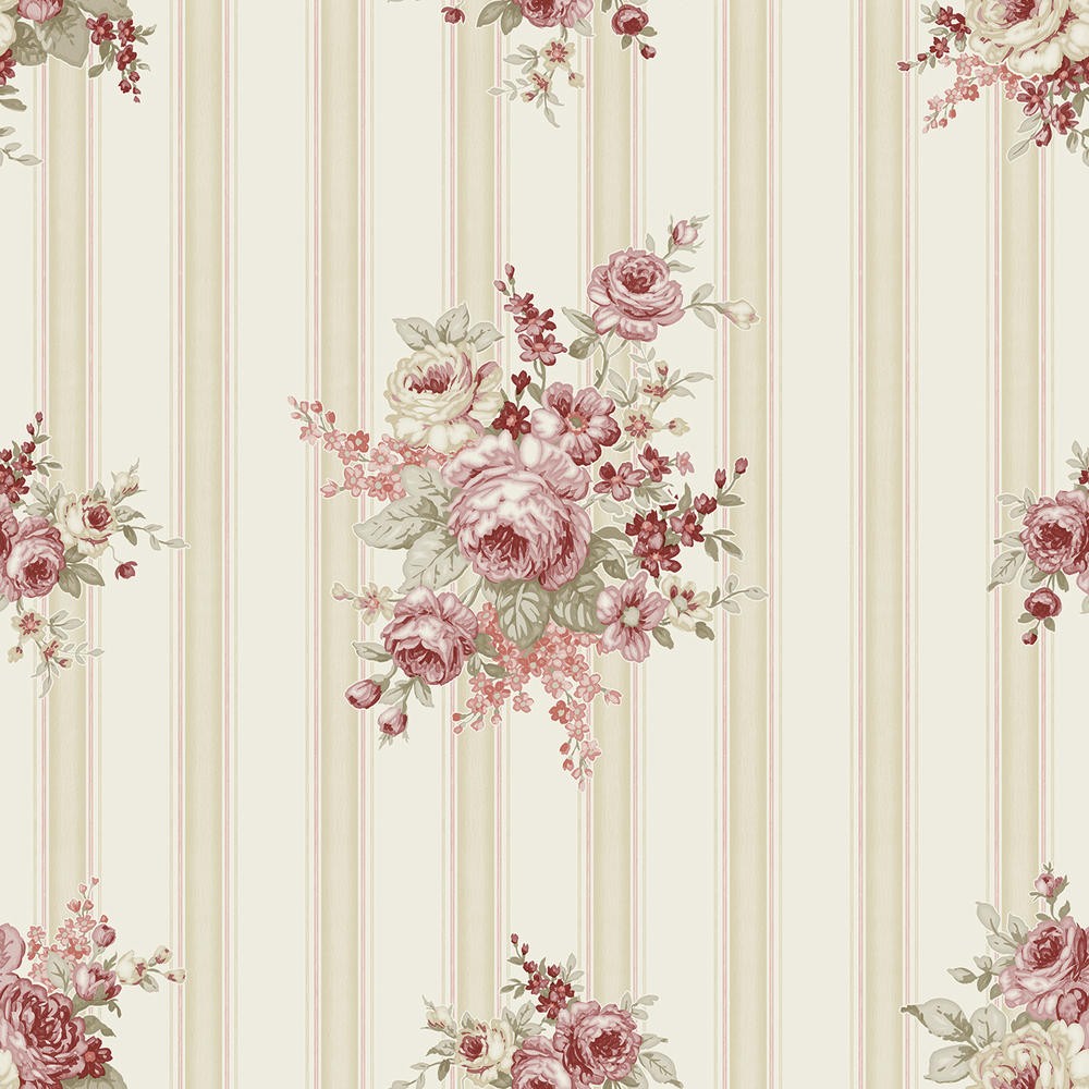 

Обои виниловые на флизелиновой основе Grandeco Little Florals 2002 LF, Бежевый