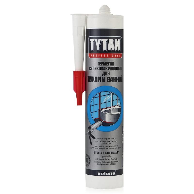 Купить Герметик силиконакриловый Tytan Professional для кухни и ванной прозрачный 310 мл