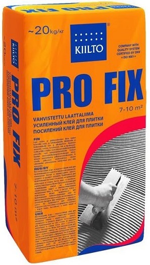 

Kiilto Pro Fix, 20 кг, Клей для плитки усиленный, Серый