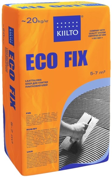 

Kiilto Eco Fix, 20 кг, Клей для плитки, Серый