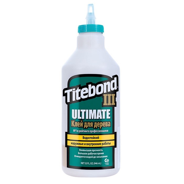 Клей столярный Titebond Ulimate III Wood Glue повышенной влагостойкости 946 мл