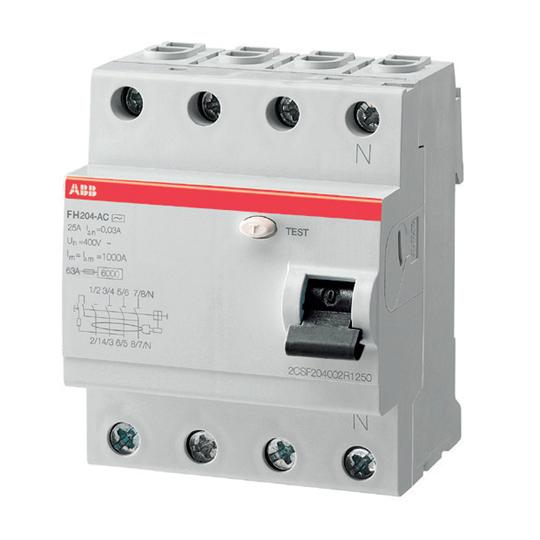 

УЗО 4х-полюсное ABB FH204 АС 40/0.3 40А