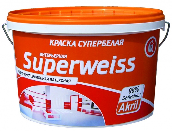 Гермес Superweiss 14 кг, Краска интерьерная латексная (супербелая)