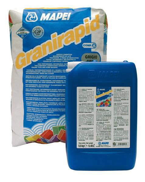 

Mapei Granirapid A, 22.5 кг, Клей для плитки двухкомпонентный