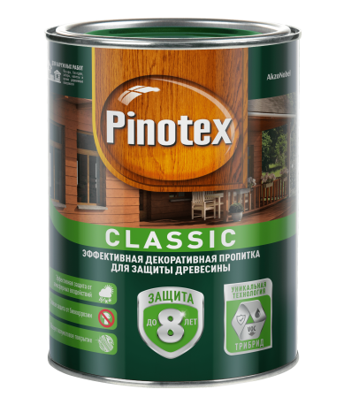 

Pinotex Classic, 1 л, Пропитка деревозащитная сосна