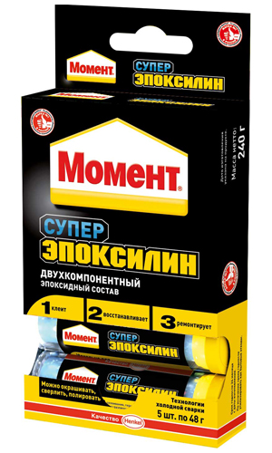 

Момент Супер Эпоксилин, 5х48 г, Бытовой клей