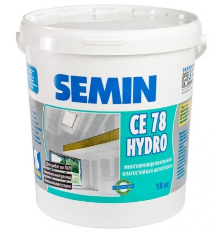 Купить Готовая влагостойкая шпатлевка SEMIN CE78 HYDRO 18 кг