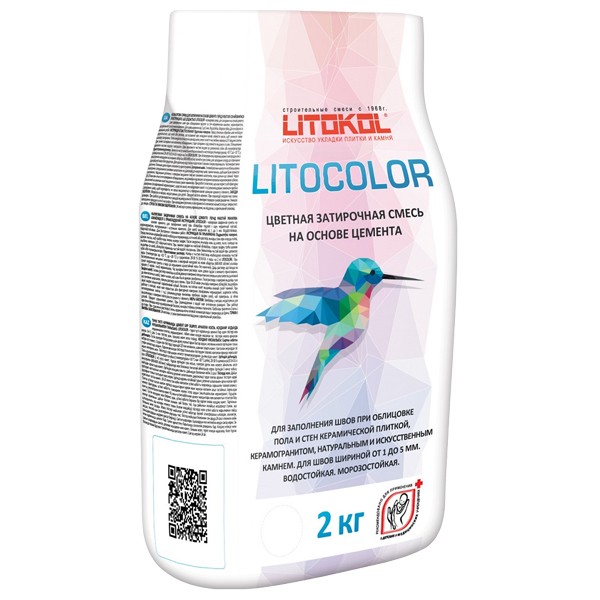 Купить Смесь затирочная цементная для швов Litokol Litocolor L.00 белая 2 кг