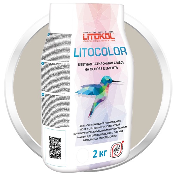 Купить Смесь затирочная цементная для швов Litokol Litocolor L.10 светло-серая 2 кг