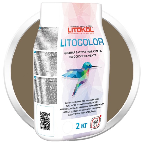 Купить Смесь затирочная цементная для швов Litokol Litocolor L.12 темно-серая 2 кг