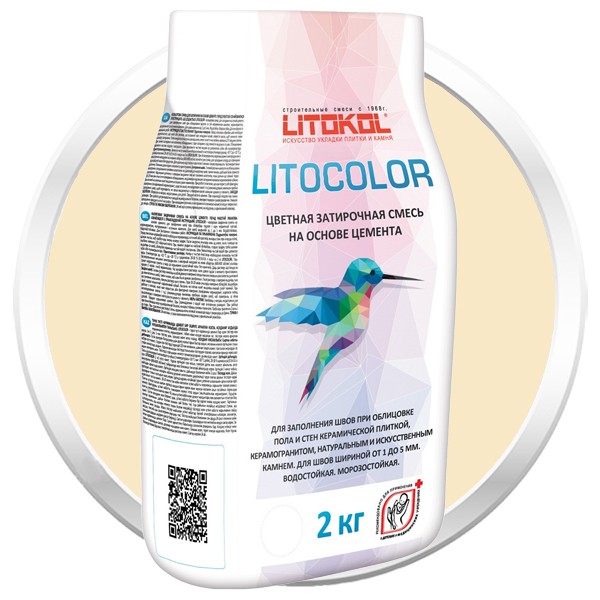 Купить Смесь затирочная цементная для швов Litokol Litocolor L.21 светло-бежевая 2 кг